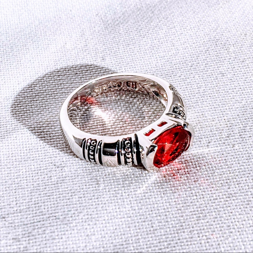 Ruby Sterling Silver Ring